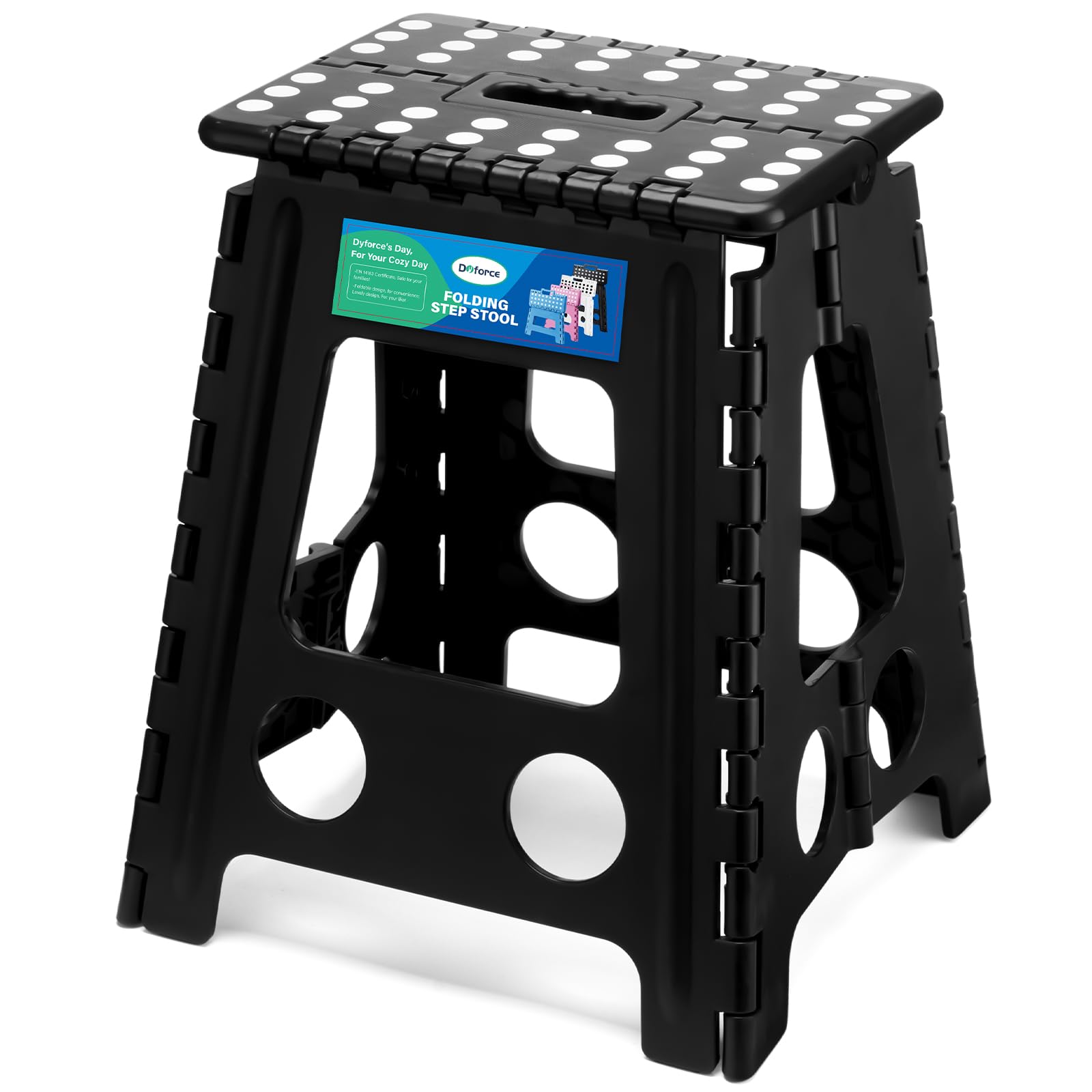 Dyforce Folding Step Stool 16 Inch,400lbs Foldable Step Stool for Adults