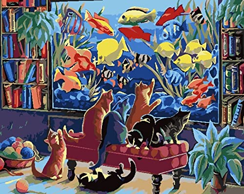 Point de Croix Chat Décoration Salon Kit Broderie 11CT
