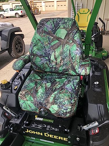 Durafit Seat Covers Compatible with JD Z950R ZTrak Zero-Turn Mower in Green camo