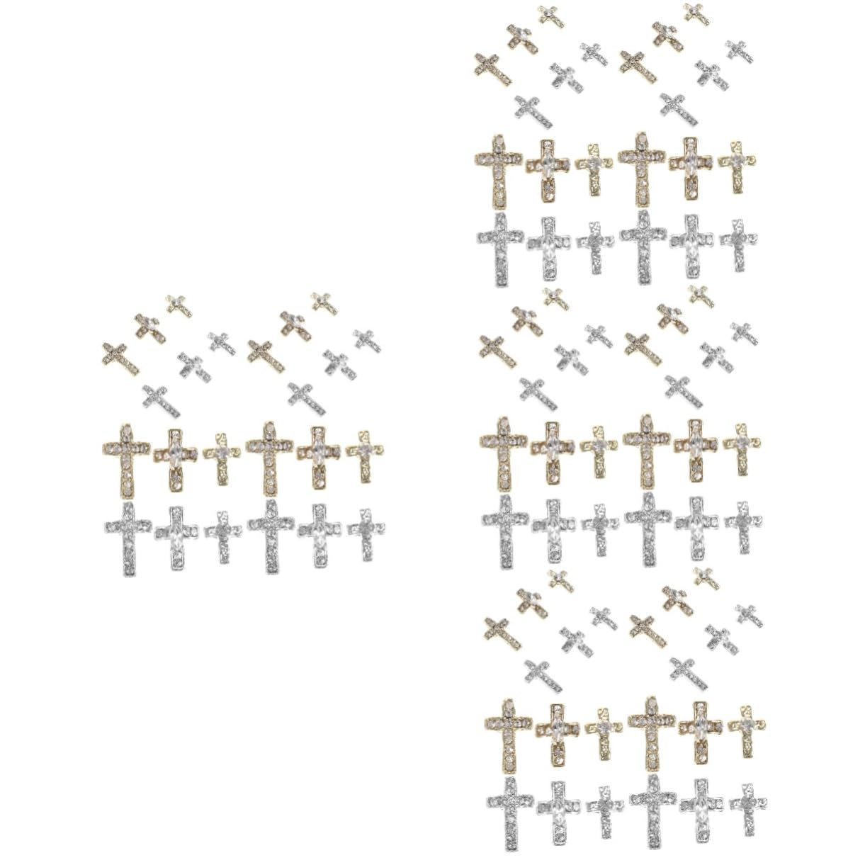 FOMIYES 4 Set Smalto A Croce Fascino Delle Unghie Ciondoli Per Unghie Strass Forniture Per Unghie Ciondoli Per Unghie Per Unghie Acriliche Fascino Per Unghie Lega Di Zinco 60 Pezzi * 4