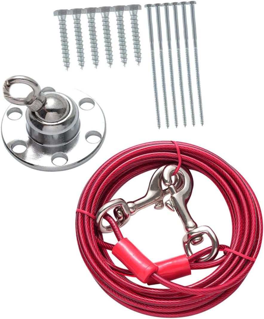 Rotating Stainless Steel Dog Stake with Swivel Base Large Dog Anchor for Secure Outdoor Tie-Out Portable Ground Spike for Camping and Training Heavy Duty Fixing Pile