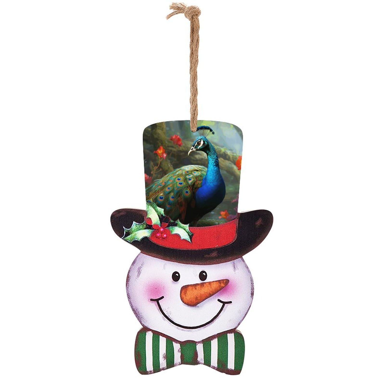 Bonhomme de neige de Noël en bois, le cadeau idéal pour décoration murale