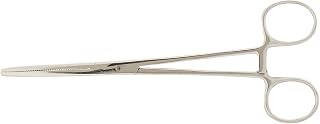 TAMSCO Hemostat Rochester Pean Forceps Curved 7.25-Inch, Extra Long Clamp Curved, Surgical Stainless Steel, 7.25-Inch, Curved Tip Style