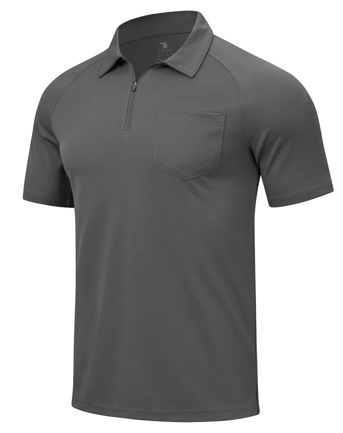 YSENTO Herren Poloshirt Kurzarm Atmungsaktiv Polohemd T Shirts 1/4 Zip Golf Polo Sommer Sport Shirts mit Brusttasche