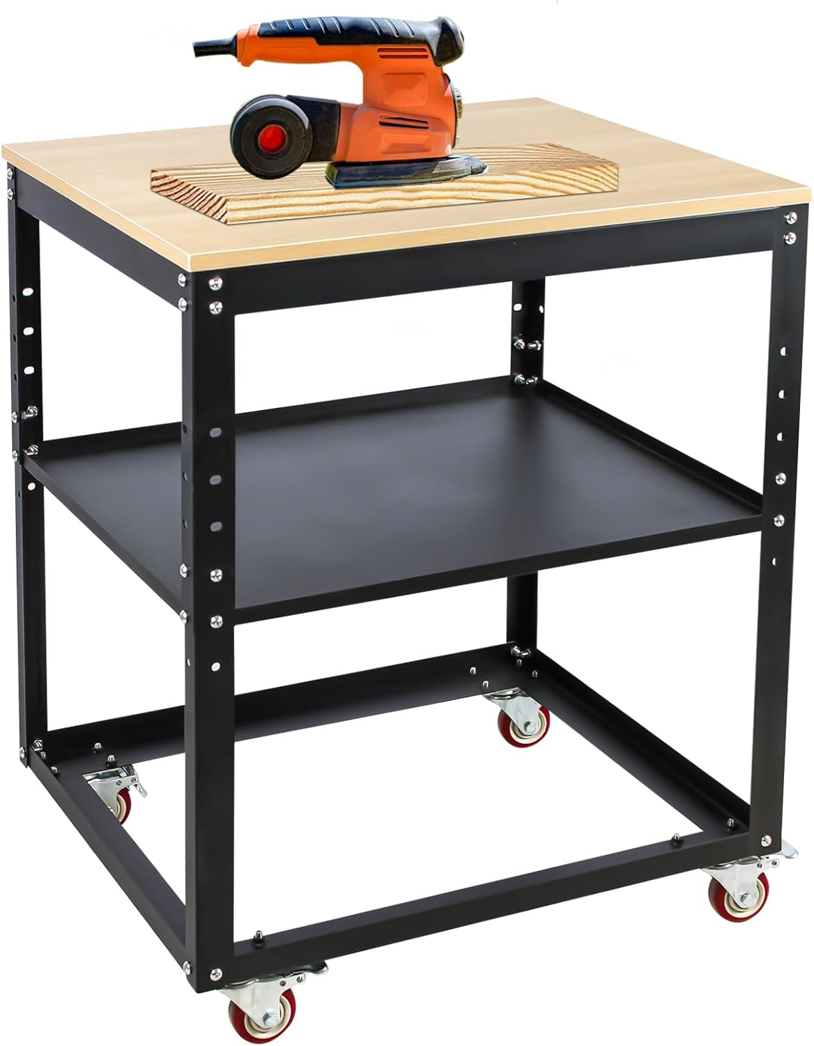 Planer Stand,500 lbs Load Capacity Tool Stand with Wheels, Height Adjustable Planer Table, for Most Planers, Saws, Bench-top Machines, Power Tools