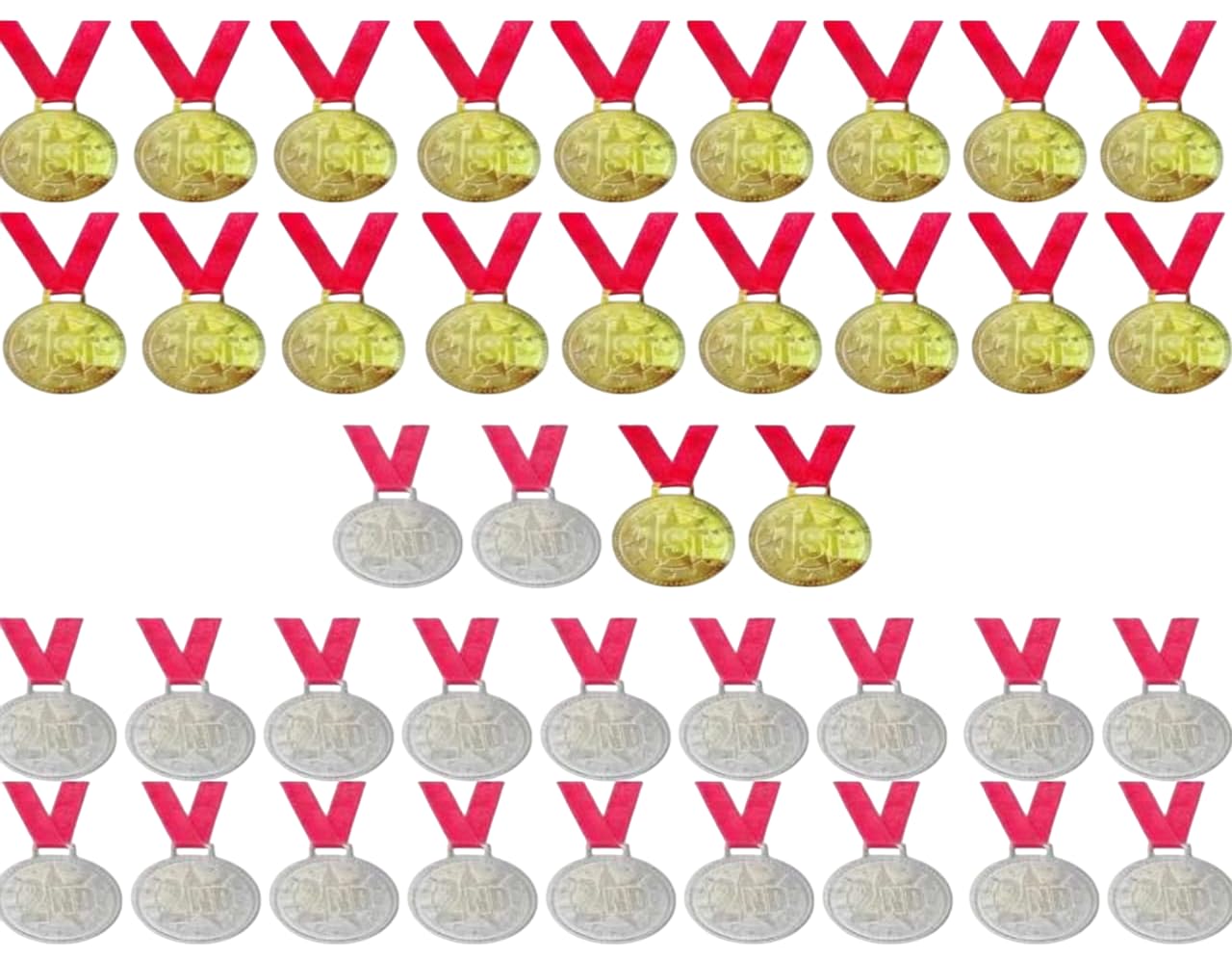 Swastik Enterprises 2 Inches Sports Medal 20 Gold and 20 Silver Combo for School Winner, Sports Champion (Set of 40)-picture-34