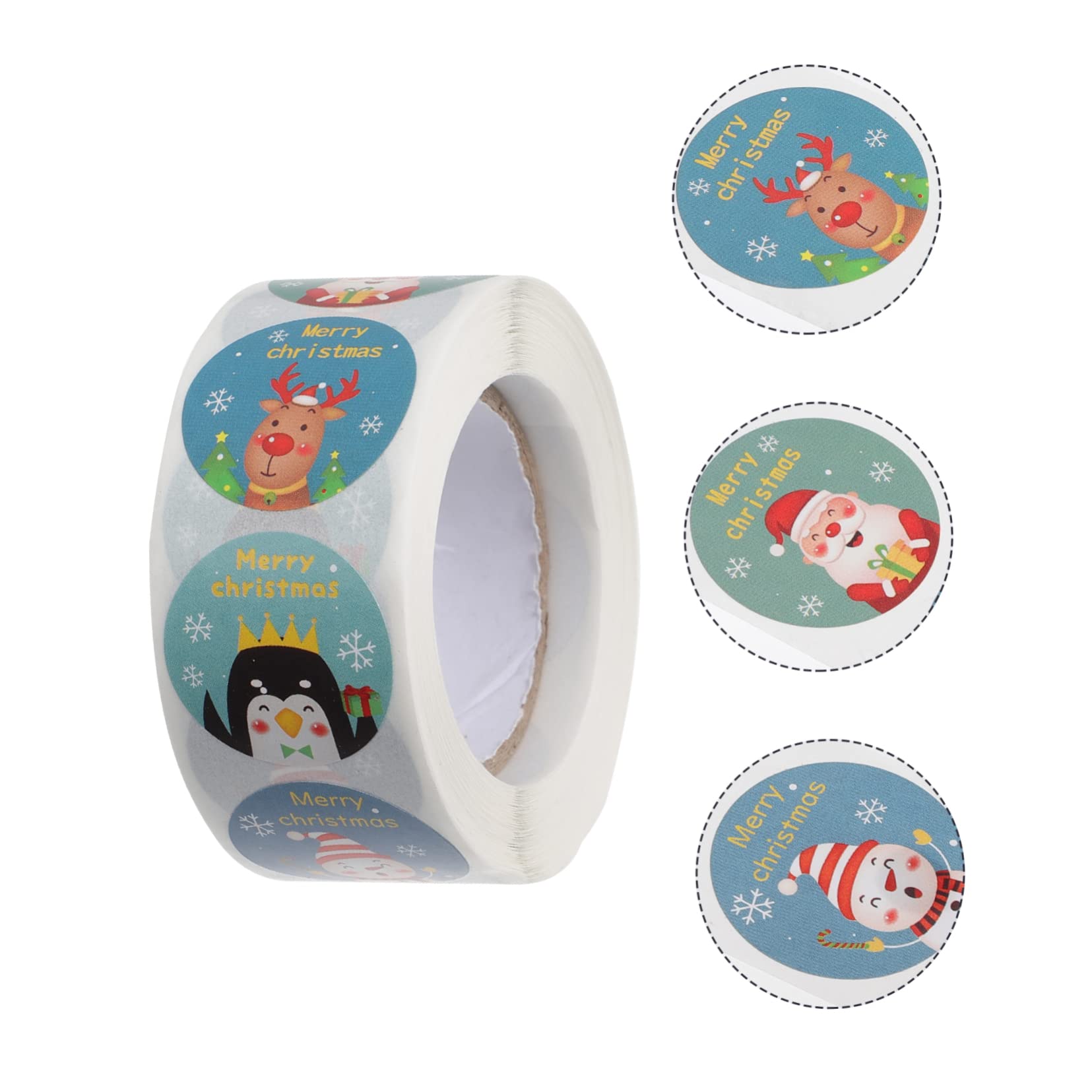 VILLCASE 4 Set Di Adesivi Per Buste Natalizie Con Design Unici Adesivi Per Sigilli Natalizi Per Sacchetti Per Decorazioni Festive Progetti Artigianali 2 * 4