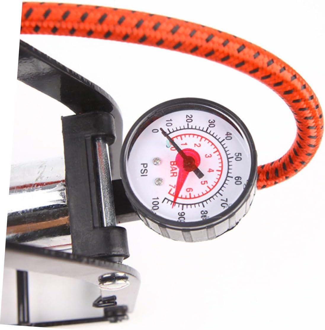 Portable High-Pressure Foot Pump for Cars and Motorcycles Pressure Gauge Multi-Functional Inflator for Tires and Inflatables for Travel and Emergency Use
