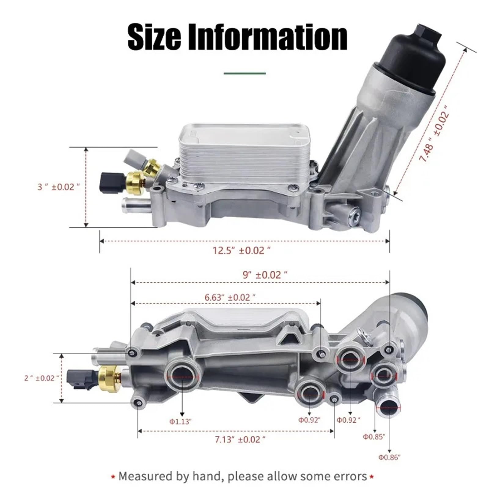 Chłodnica oleju samochodowego Pasuje do Chryslera pasuje Dodge Jeepa Ram 5184294AE 68105583AF aluminiowa obudowa adaptera filtra oleju Płyta chłodząca