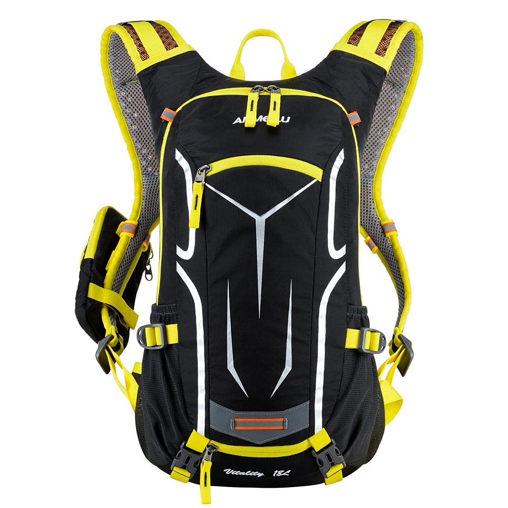 18L Water-Resistant Breathable Cycling Bicycle Bike Shoulder Backpack Ultralight Outdoor Sports Riding Travel Mountaineering Hydration Water Bag Unisex with Rain Cover-image-20