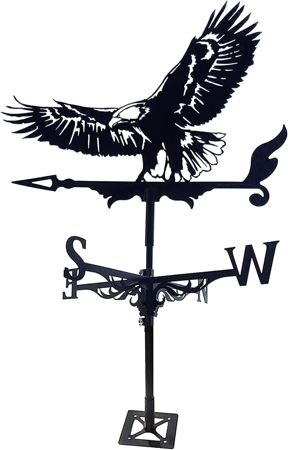 Weather Vane Stainless Steel Weathervane for Garden Retro Sailboats Warships Pirate Ships Weathercock Creative Garden Stake