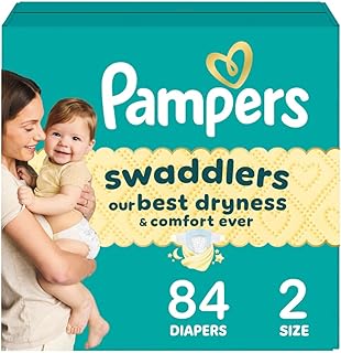 Pampers Swaddlers Diapers Size 2 (10-22 lbs), 84 Count - Superior Protection