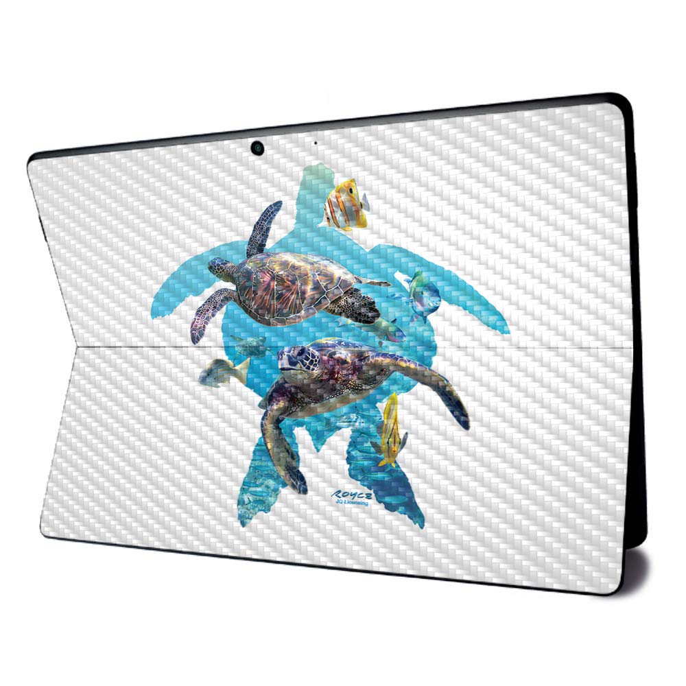 MightySkins Carbon Fiber Skin for Microsoft Surface Pro X - Turtle Cool | Textured Carbon Fiber Finish | Easy to Apply, Remove, and Change Styles | Made in The USA