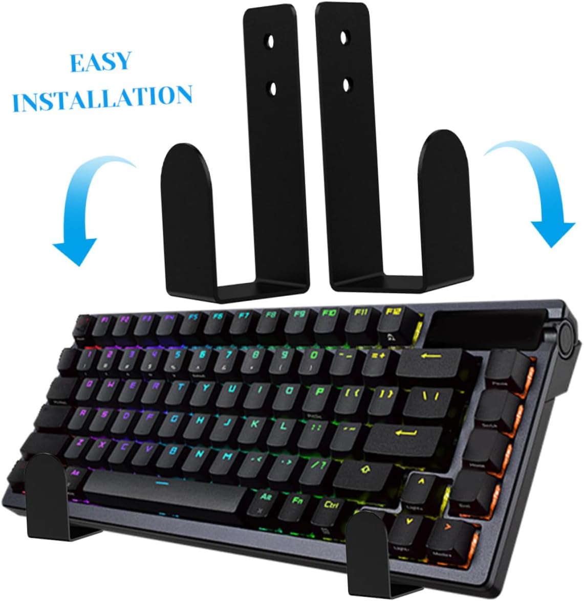STOBOK 3 Sets Keyboard Stand Keyboards Computer Stand Wall Mount Rack Wall Keyboard Bracket Wall Keyboard Mount Keyboard Storage Rack Keyboard Rack Wall Holder for Keyboard Acrylic Black