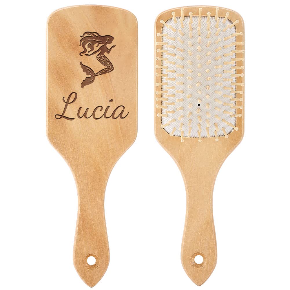 Cepillo de pelo personalizado, con nombre grabado, para mujeres, hombres, niños, cepillo de paleta para cabello grueso, rizado, seco, húmedo, fino, largo, ondulado, corto,