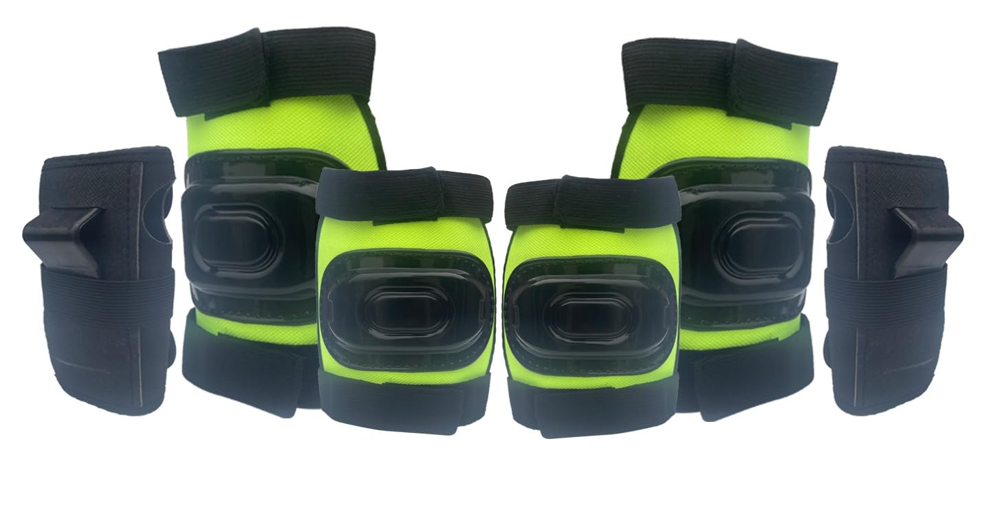 Rioff® Protective Set Guard Protection kit with Knee, Elbow and Wrist Guards (Set of 6) Suitable to Kids of Age 6-15 Years for Skating, Cycling, Roller Skating (Green) (Small (Upto 7 Years)) (B0CWNGL2FQ) Amazon Price History, Amazon Price Tracker