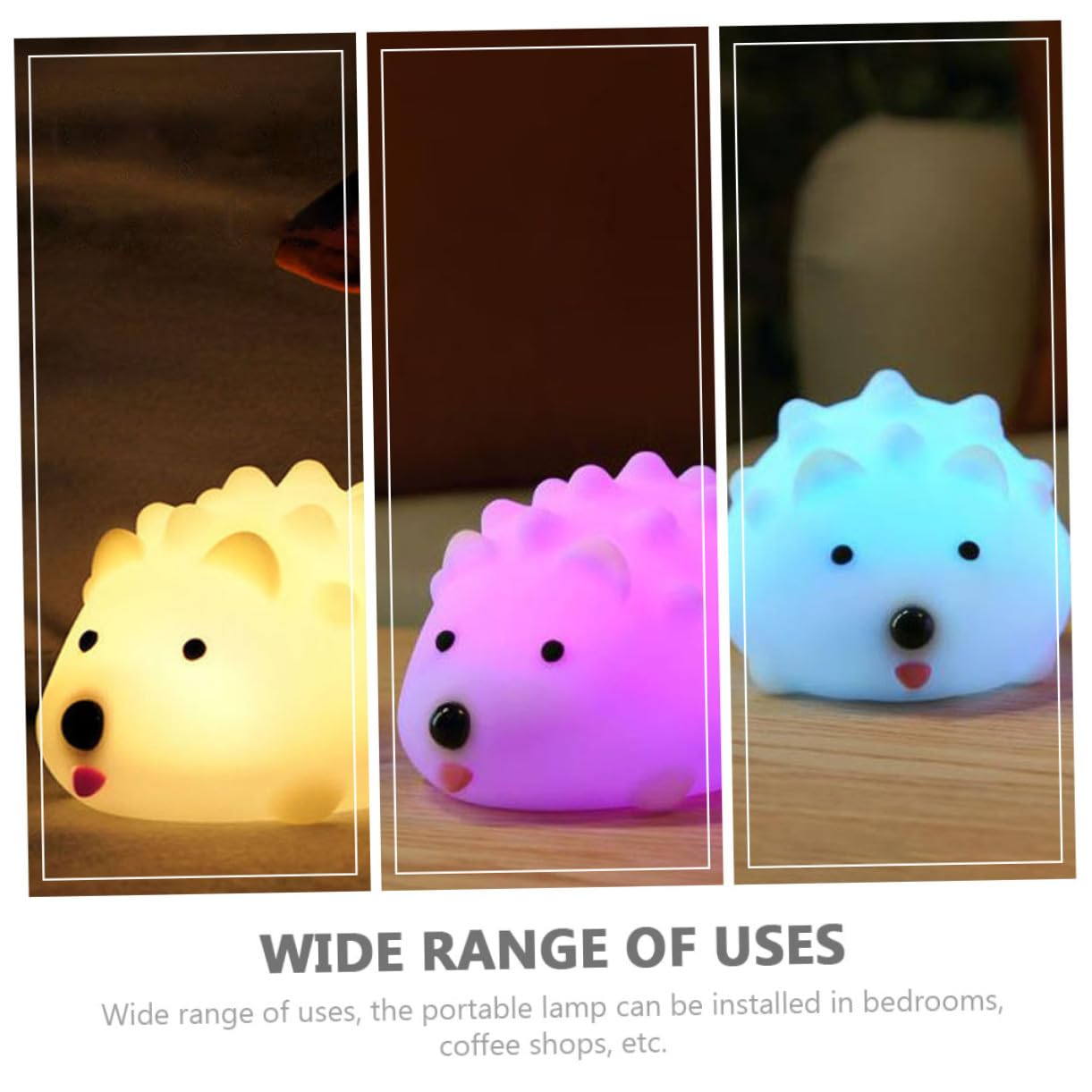 OUNONA Lámpara de Noche Erizo de Silicona y Abs Luz Regulable