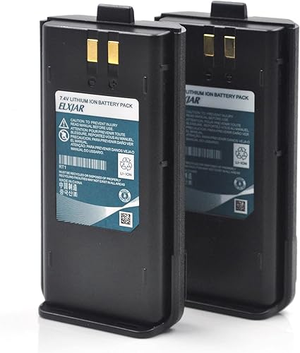 hflexgrad Paquete de 2 baterías de iones de litio de 7.4 V 3000 mAh para radio bidireccional Retevis RT1, TYT Tytera TC-3000A