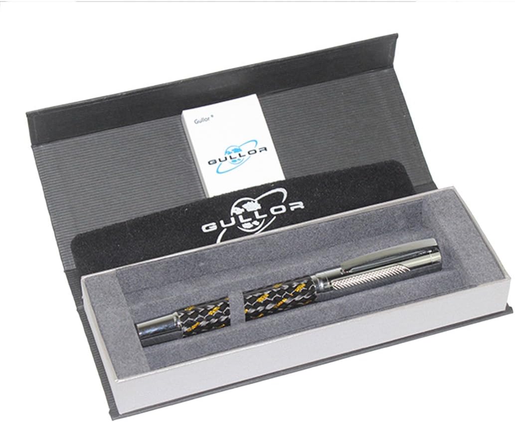 Gullor 2030 Fountain Pen with Original pen box and 5 colour ink cartridge - Gold Point and Black