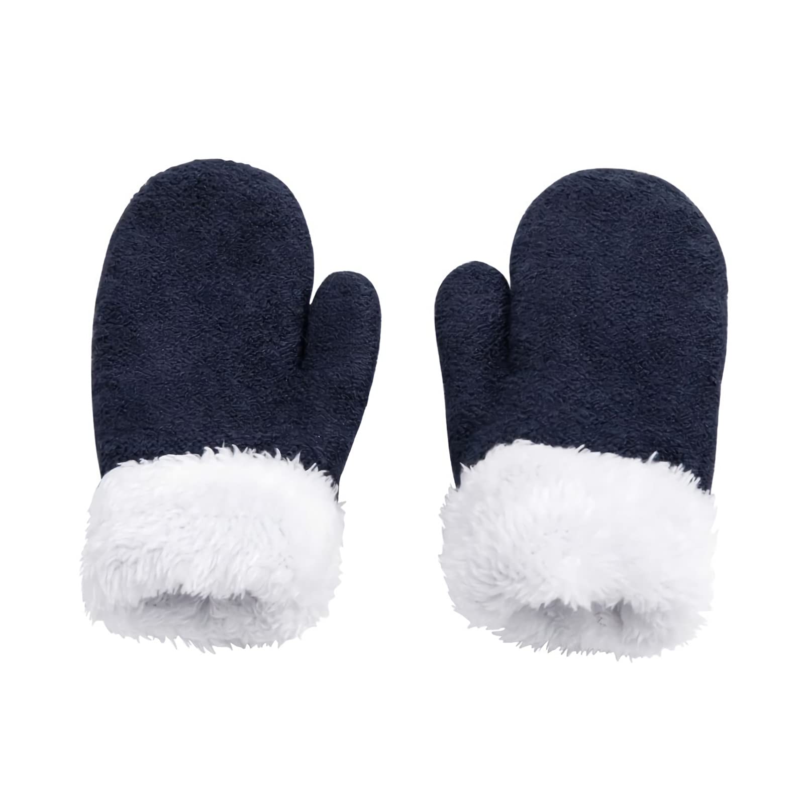 IBLUELOVER 3Pcs Ensemble Bonnet Tricoté Enfant Écharpe Gants d'hiver Cagoules Ski Chaud Tour De Cou Moufle Fille Garçon Bonnet Pompon avec Épaisse Doublure Polaire Chapeau Oreillette et Cache-Cou
