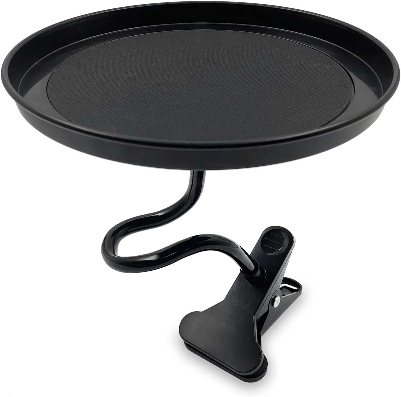 Adjustable Food Tray for Car 360°Swivel Car Food Tray Table 22cm Diameter Swivel Car Tray Drink Cup Coffee Snacks Table Stand Food Tray Non-Slip