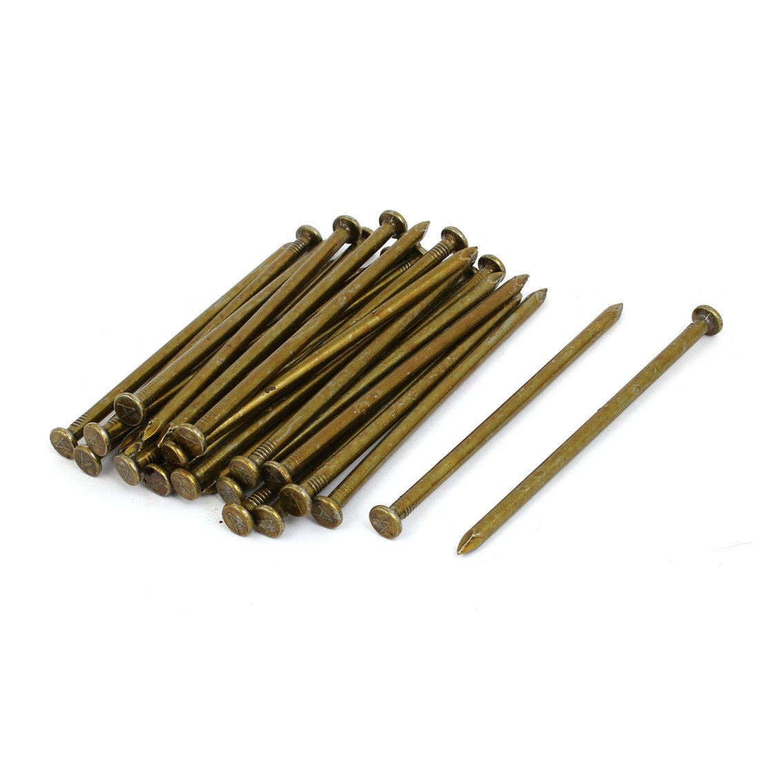 Aexit Fiber Concrete Fastener Cement Wall Carbon Steel Point Tip Wire Nails 5mmx120mm 30PCS Model:53as33qo436