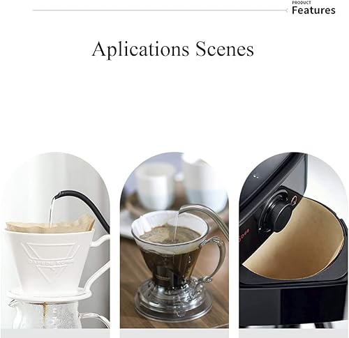 Miniatura 3 de Filtros de café #4, filtros de café en cono de 8 a 12 tazas, 100 unidades desechables sin blanquear para verter y gotear cafetera