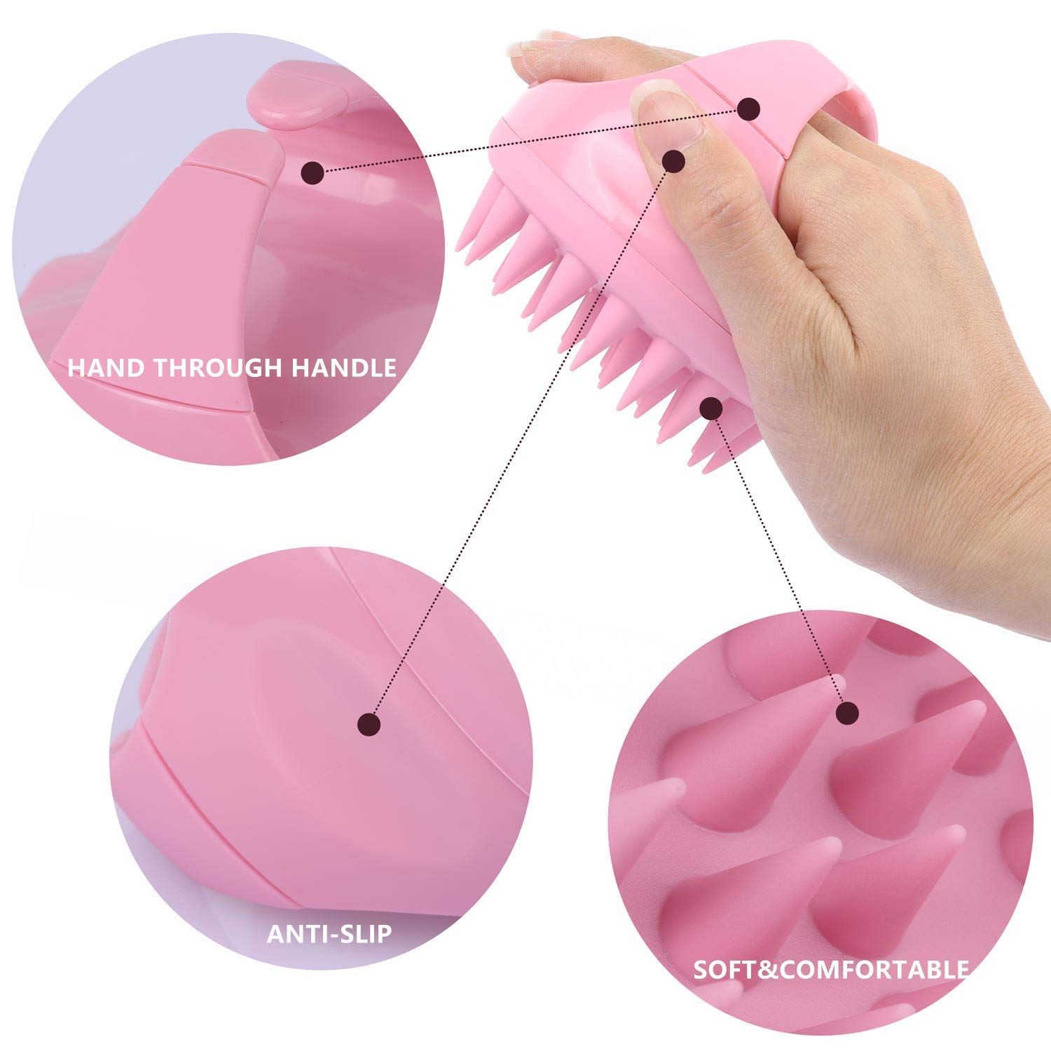 Episkey Handheld Scalp Massager Shampoo Brush - Hair Washing Silicone Head Body Massager, Shower Hair Brush (Lp-110) 1