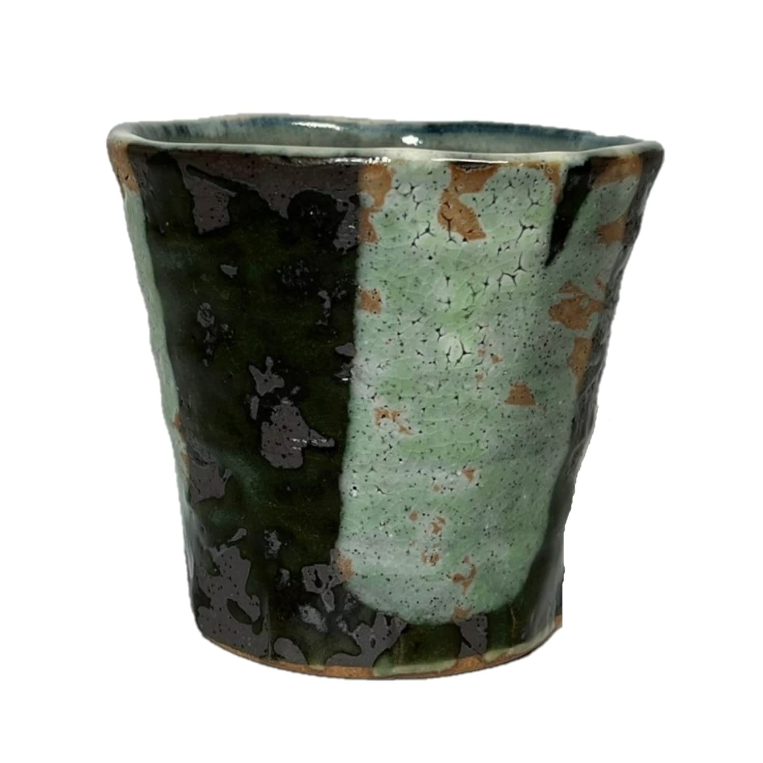 Amazon.co.jp: 日本陶彩 黒釉雲流 焼酎ロック碗 B40750080 : ホーム