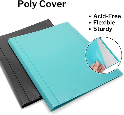 Miniatura 6 de Dunwell  Carpeta con fundas de plástico, 12 bolsillos encuadernados con fundas transparentes, muestra 24 páginas de 8.5 x 11 pulgadas (21.59 x 27.94