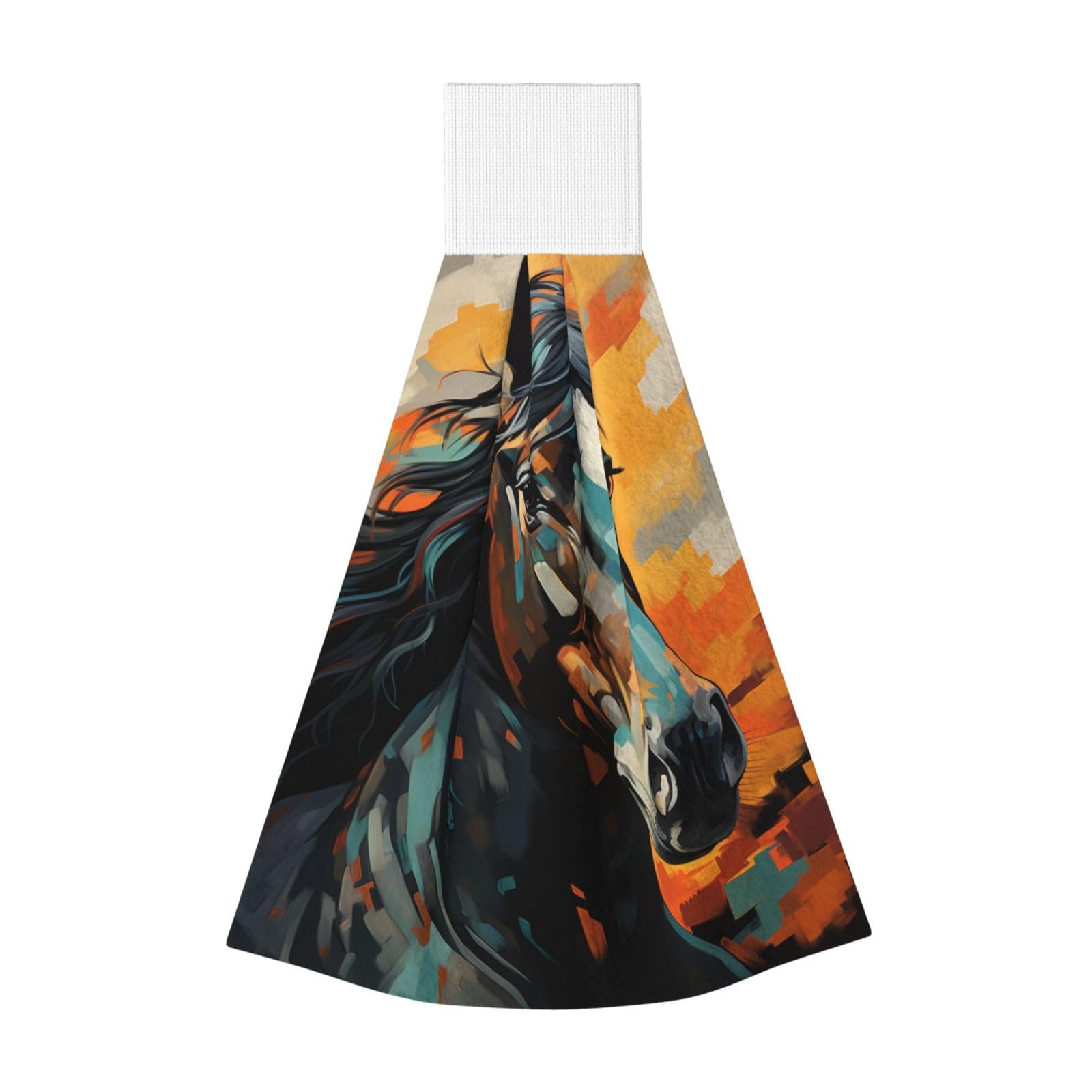 Painting of a Horse Highly Absorbent Dish Towels Soft Coral Fleece Wipe