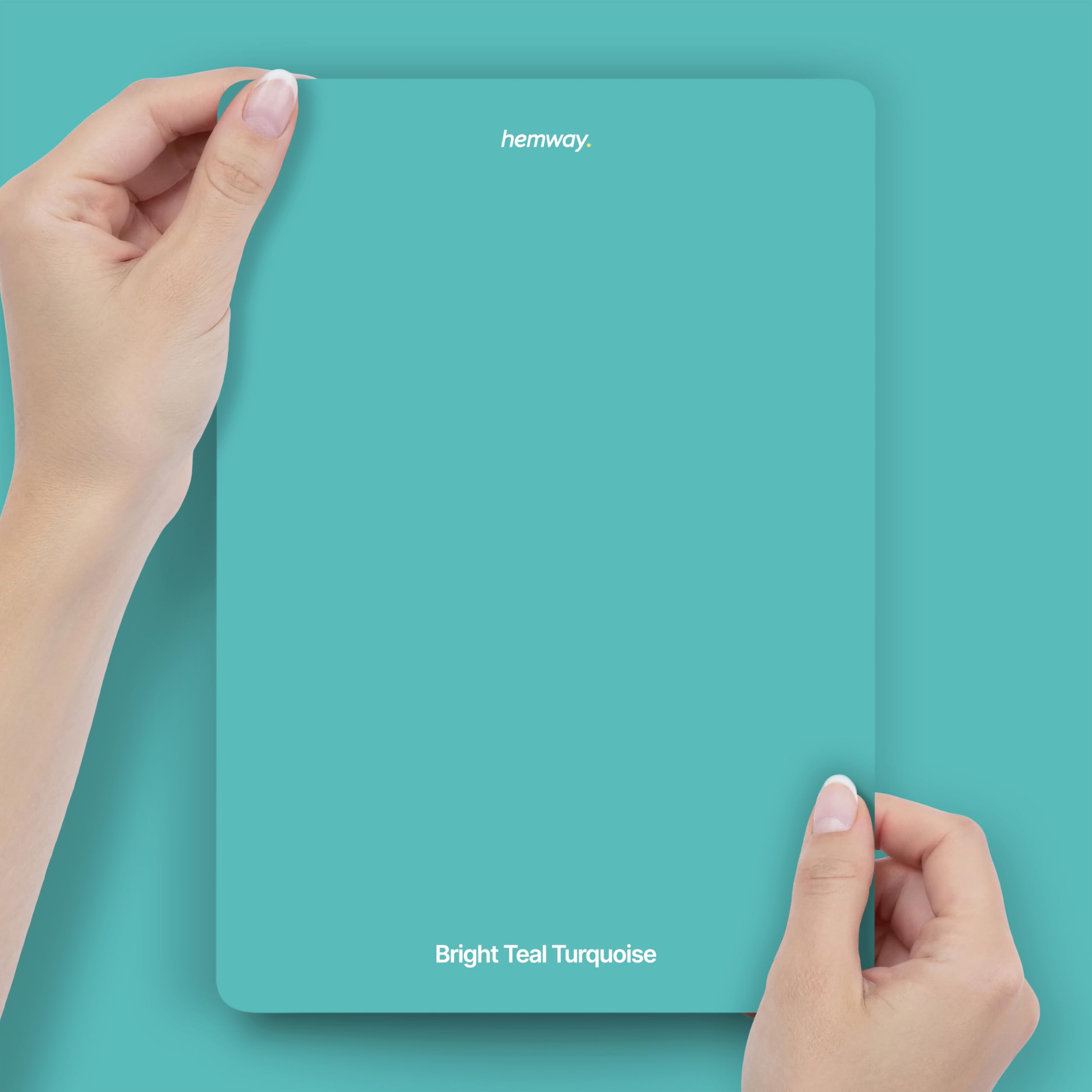 Hemway Bright Teal Turquoise Peel & Stick Sample Chalk Paint | A5 Accurate Colour Swatch, Mess-Free Alternative to Paint Tester Pots, Easy To Use, Eco-friendly, for Interior Furniture & Walls