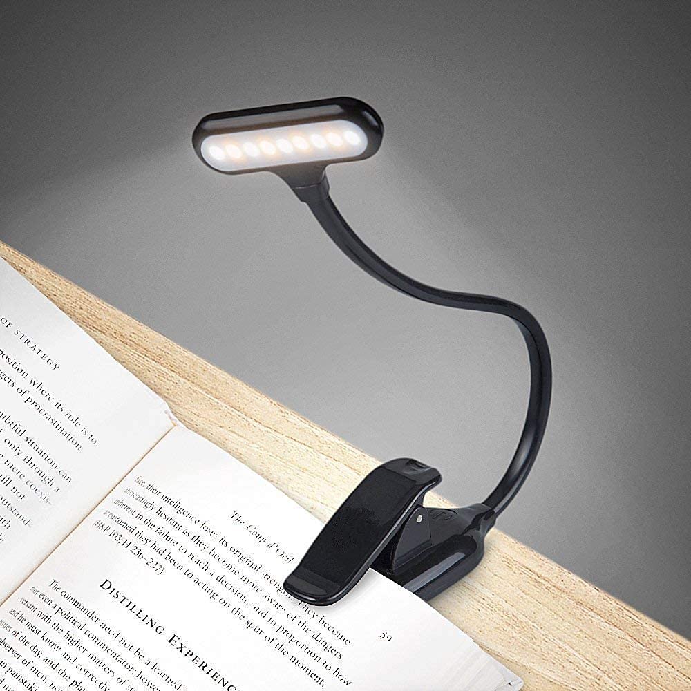 Mbuys Mall Clip Light On Book Reading LED Light Battery Flexible Arm Stand Lamp Desk Laptop Single Head Flashlight for Working Barbecue Lighting-image-29
