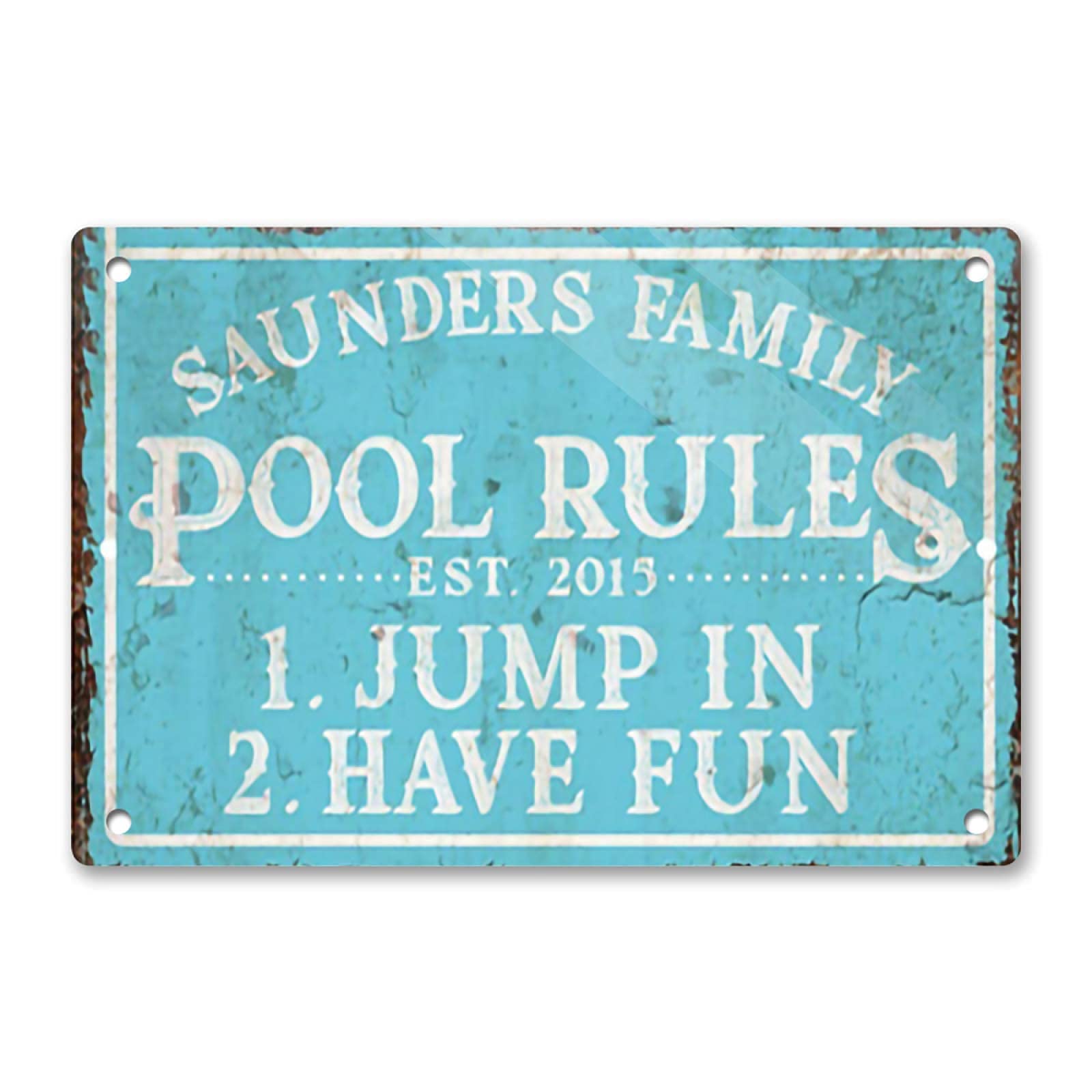 Lawenp Retro Pool Rules Vintage Wall Decor Bar Decor Aluminum Sign for Home Kitchen Bar Funny Sarcastic Metal 8 x 12 Inches Tin Sign