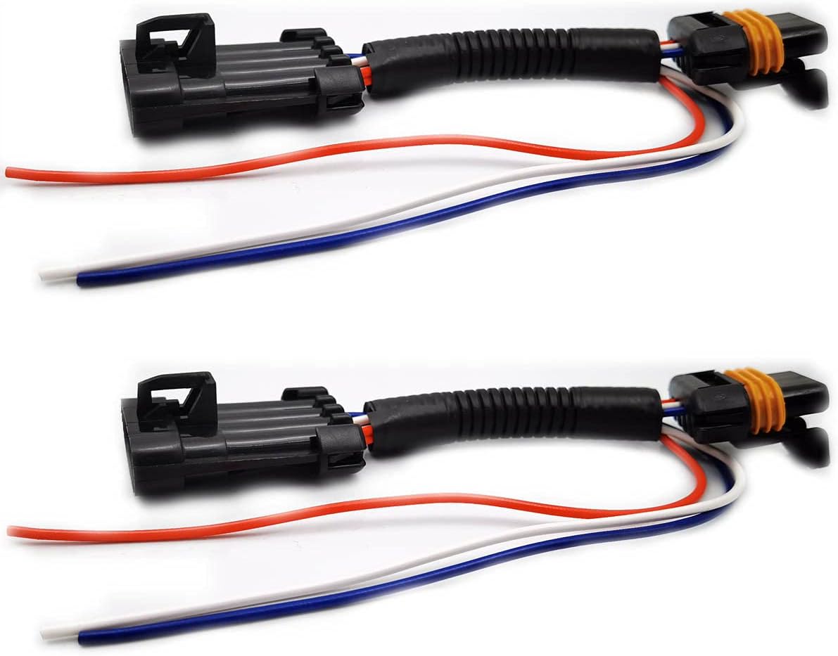 DEVMO 2pcs Compatible with Polaris RZR 900 1000 XP Turbo Tail Light Power Harness Whip Brake Light License Plate Rear Light Plug and Play 3 Wire Power Harness