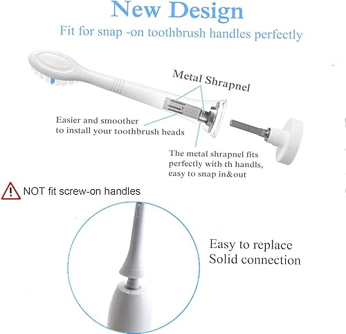 Miniatura 6 de Cabezales de cepillo de dientes de repuesto compatibles con Philips Sonicare paquete de 10 cabezales de cepillo eléctrico profesionales para 4100