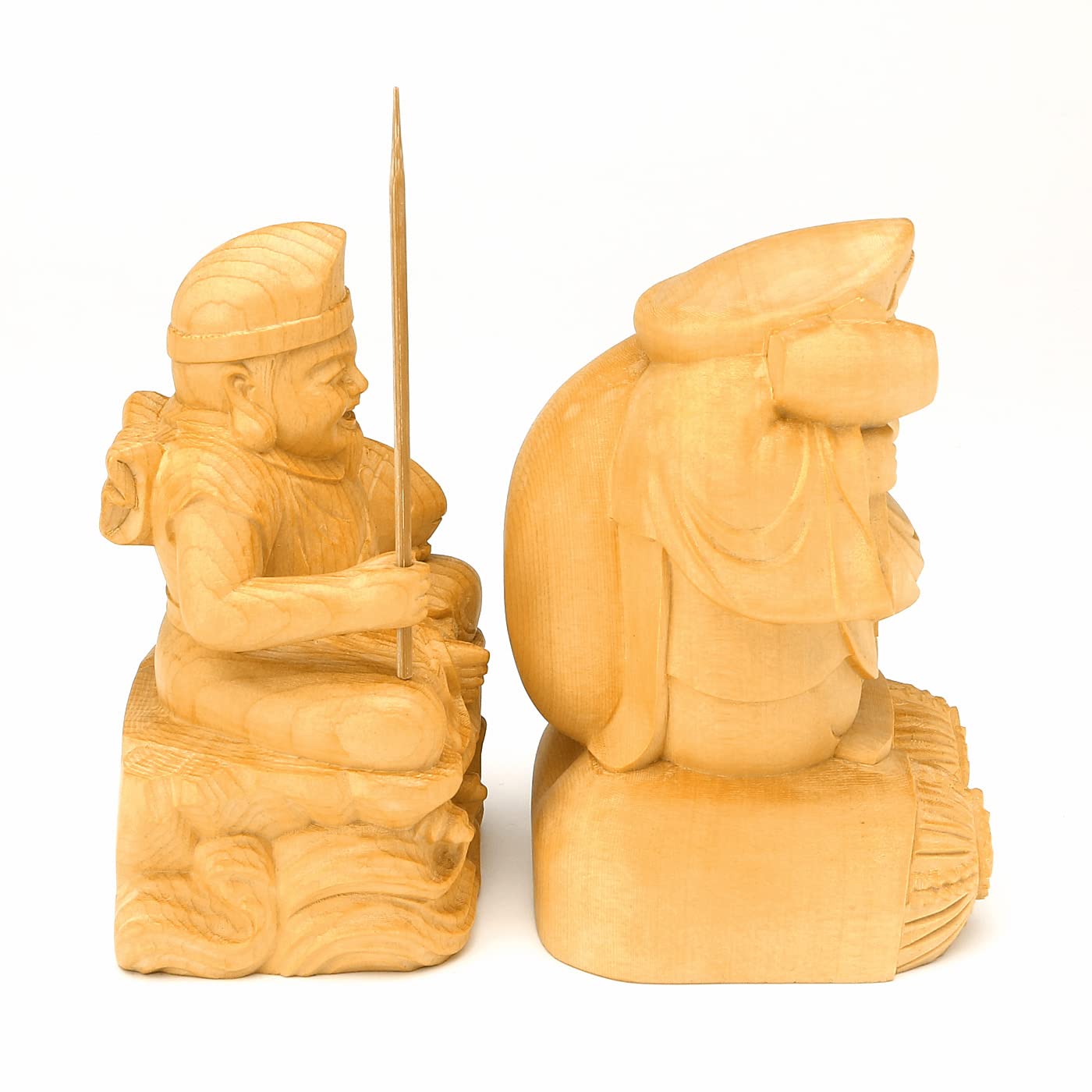 Amazon｜伊勢 - 宮忠 - 木彫り 仏像 七福神 置物 恵比寿様 大黒様 二