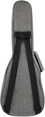Miniatura 3 de CLOUDMUSIC Funda para ukelele para ukelele y mochila, estuche para ukelele de concierto, negro, azul, gris (Concierto, gris)