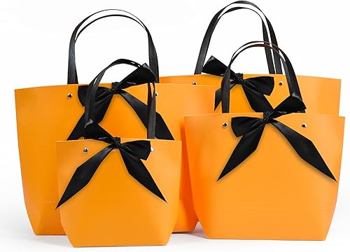 ZLCA 12 bolsas de regalo con asas y lazo de cinta de 14.57 x 4.33 x 9.84 pulgadas, tamaño mediano, bolsas de regalo de fiesta para niños y adultos,