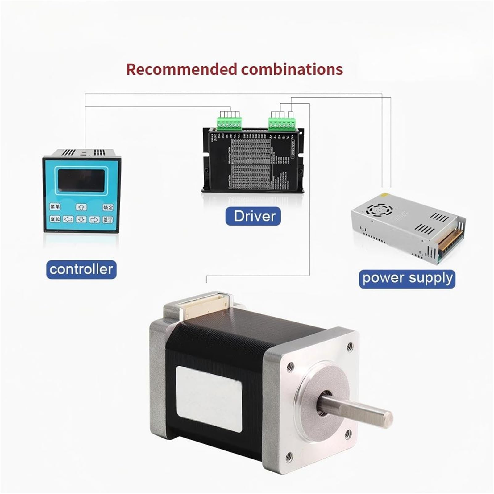 2 Stück NEMA14 Miniatur-Schrittmotor 0,3 N. M 1,3A 3D-Druckzubehörmotor cnc