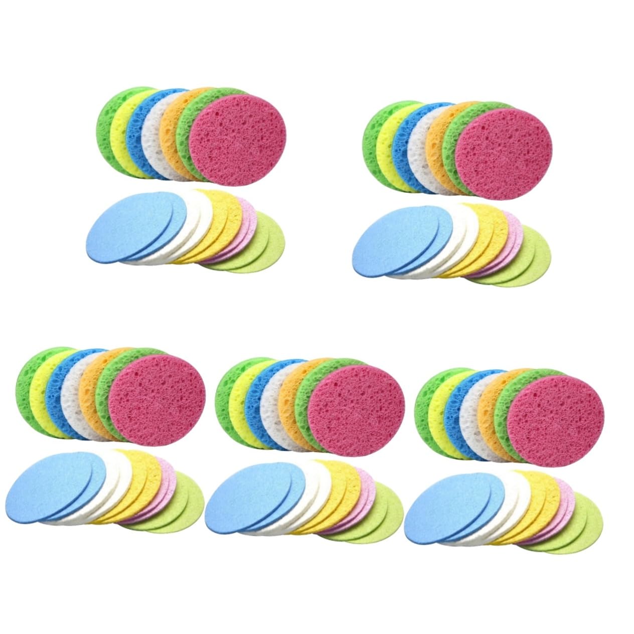 Didiseaon 125 Piezas Puff facial de compresión esponjas para limpiar esponja de maquillaje redonda comprimido soplo de maquillaje en polvo esponja limpiadora limpio Fundación Puff limpiador
