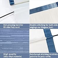 Vista 4 de Suncode - Toldo de repuesto para autocaravana, universal e impermeable, para exteriores, para cámper o casa rodante, vinilo prémium, 15 pies