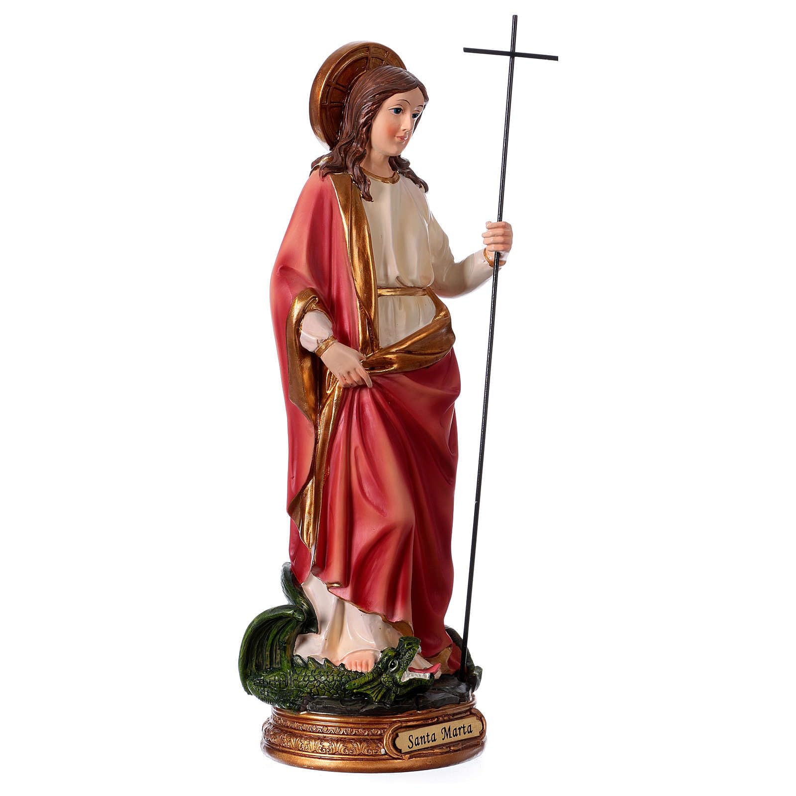 Holyart Imágenes de Resina y PVC: Santa Marta Estatua 30 cm Resina