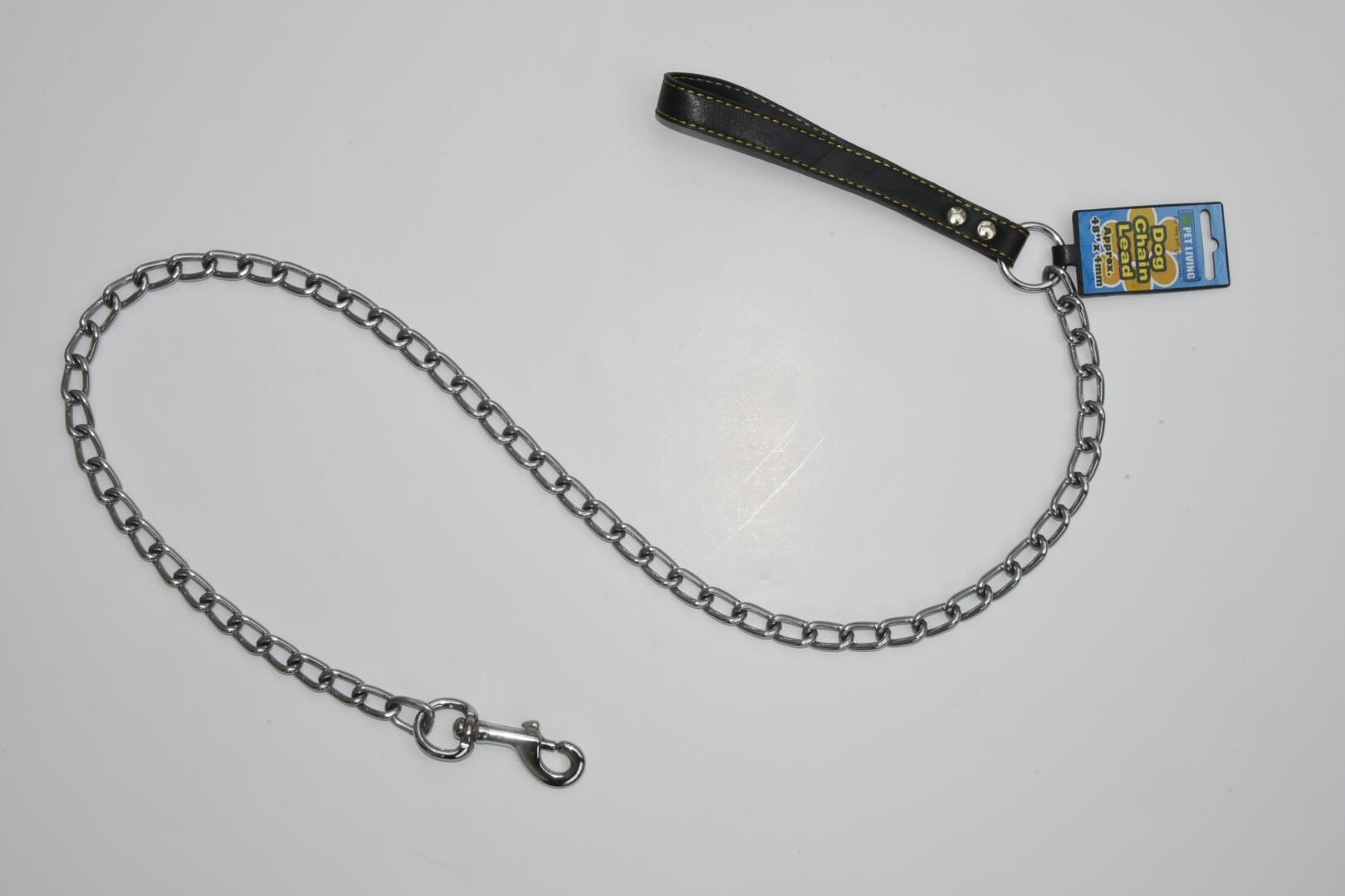 122cm (4ft) long Dog Chain Lead Heavy Duty 3mm Steel BLACK