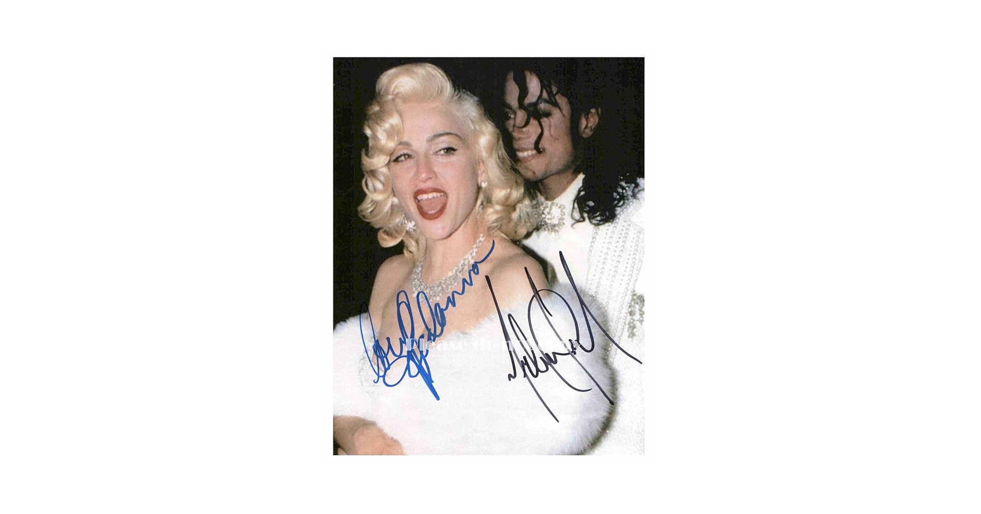 Amazon.co.jp: Madonna & Michael Jackson Autograph Photo and