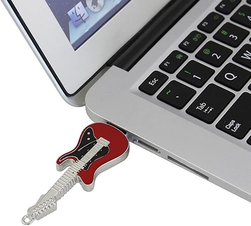 Miniatura 6 de 32GB USB 2.0Flash Drive Metal en forma de música, guitarra Pen Drive Memory Stick pulgar Drive, Rojo Negro