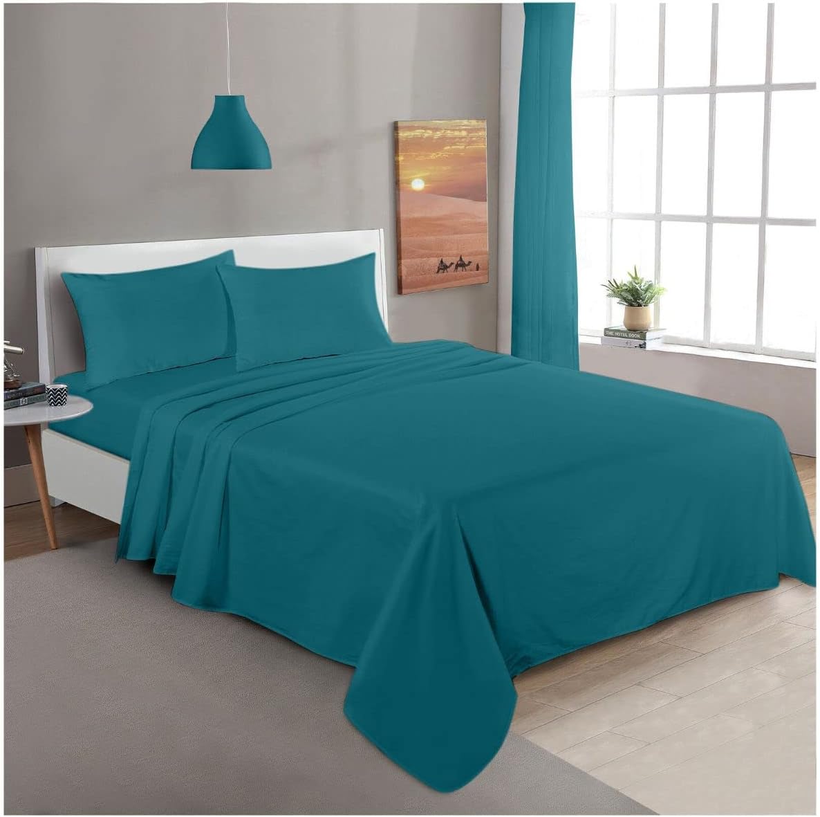 Luxury Flannel Plain Kingsize Flat Sheet Super Soft & Cozy Non Iron