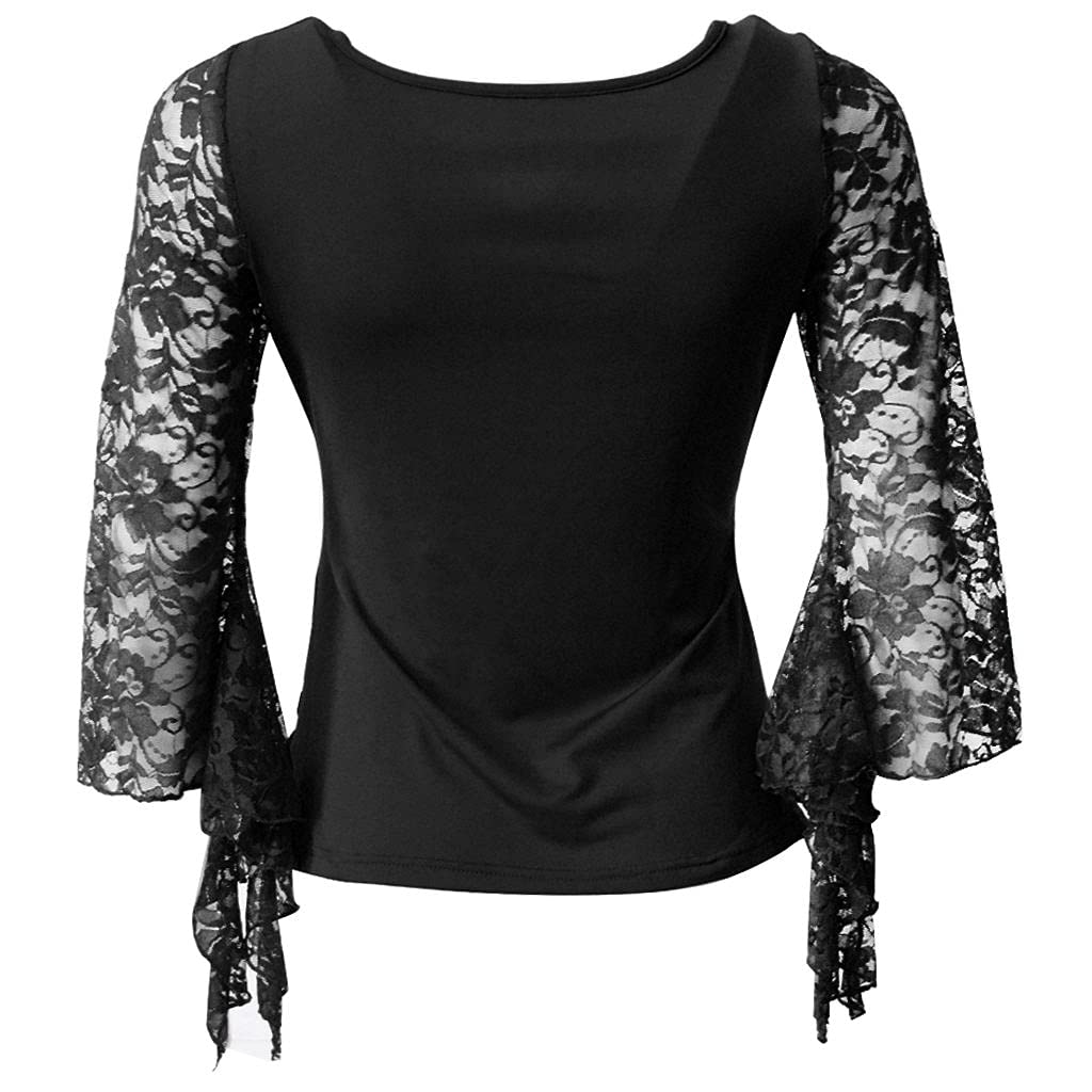 Colcolo Frauen Langarm T Shirt Tops Dance Apparel, für Latin, Tango, Cha