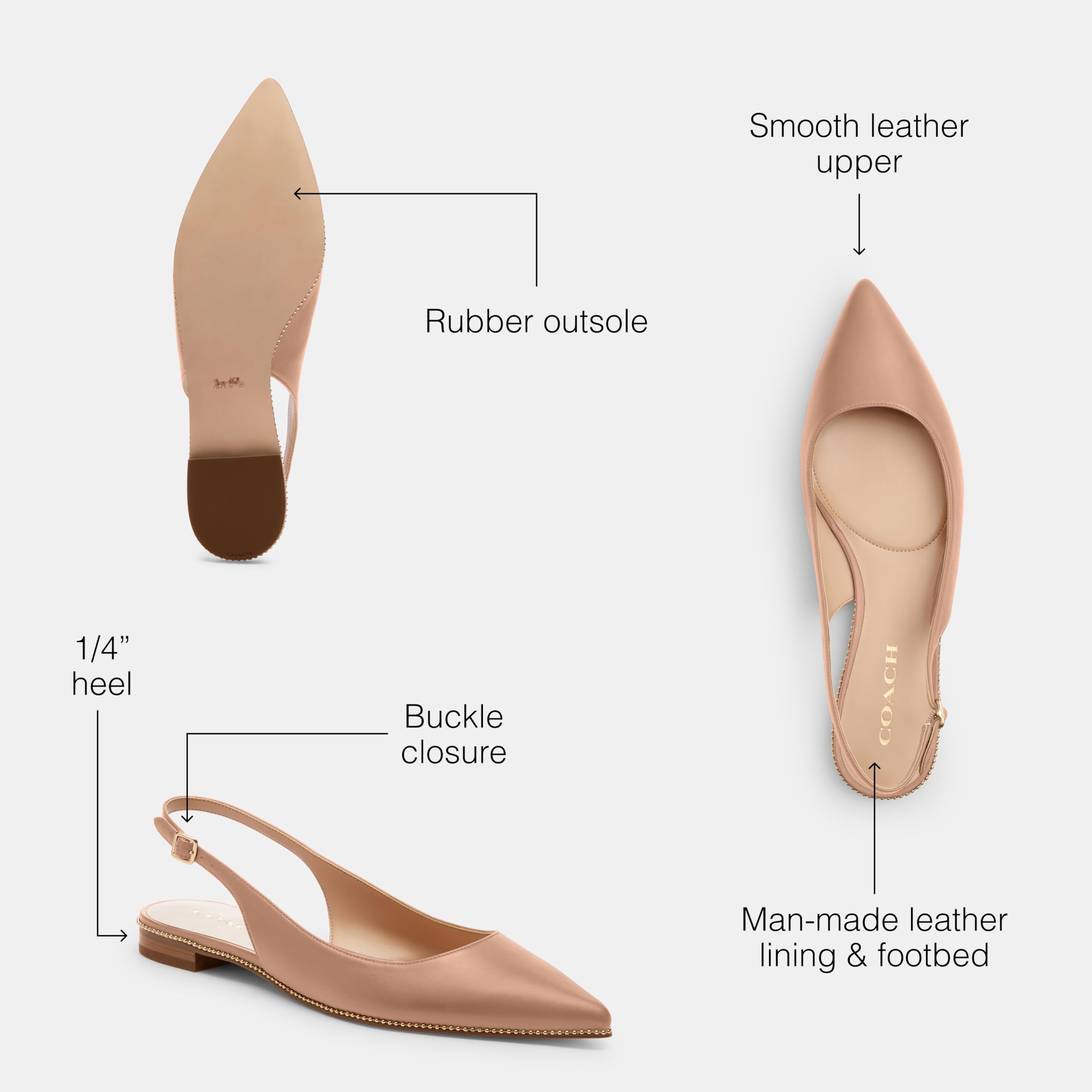 COACH Claire Leather Skimmer product thumbnail 4