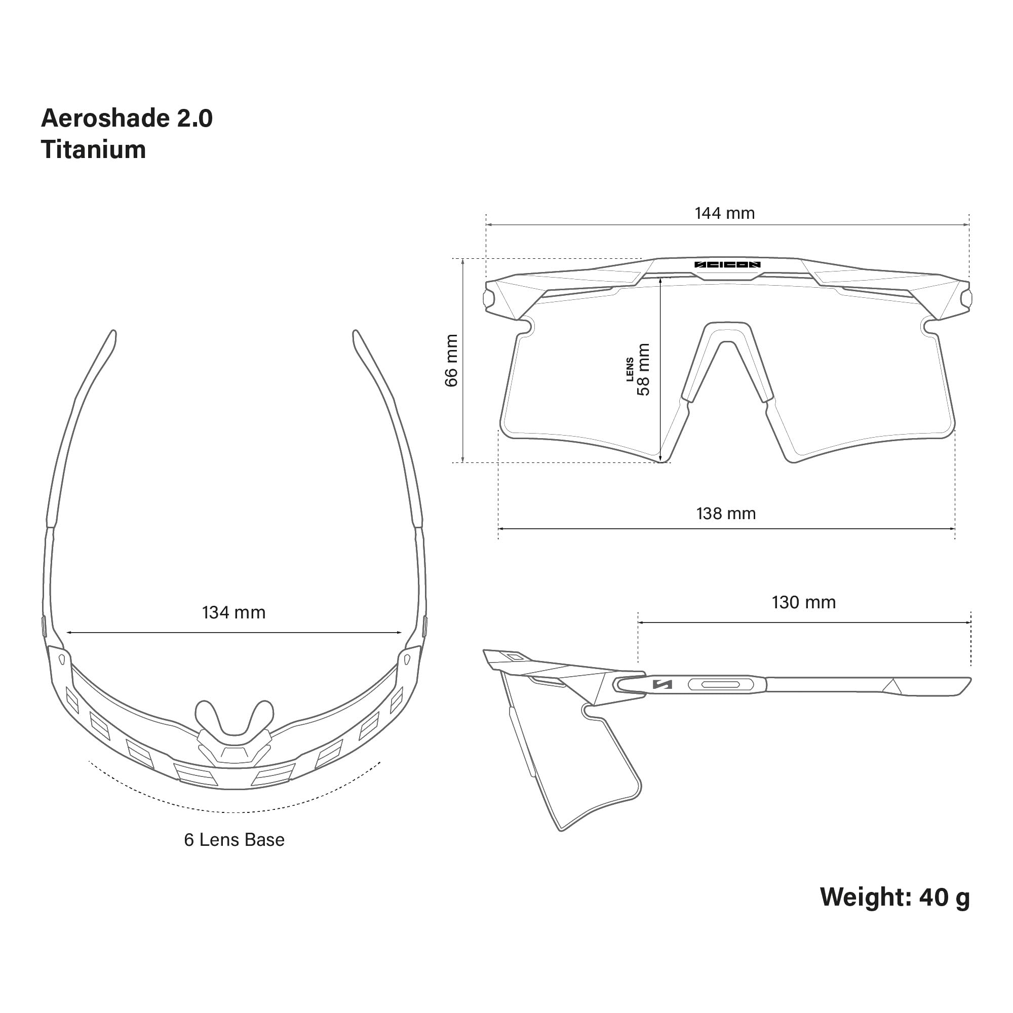 SCICON Aeroshade Titanium 2.0